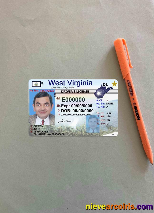 USA West Virgina driving license photolook